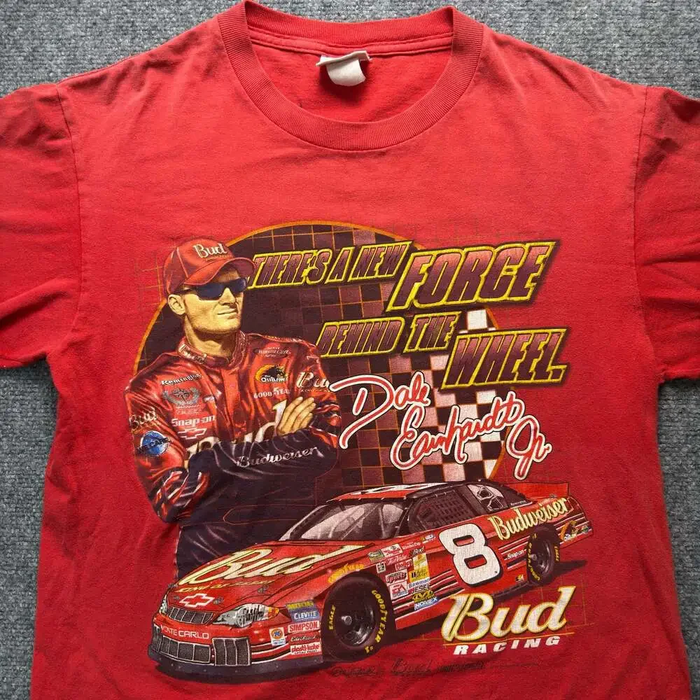 Vintage Chase Authentics Dale Earnhardt Jr. #8 Budweiser NASCAR Graphic T-Shirt